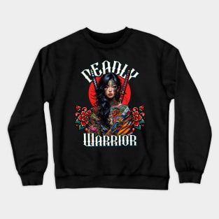 Deadly Warrior Tattoo-Inspired Crewneck Sweatshirt